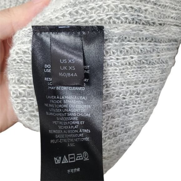 BY ANTHROPOLOGIE Woman‎ Sweater SZ XS Wool Pullover Crewneck Knit Gray Lagenlook - Picture 5 of 8